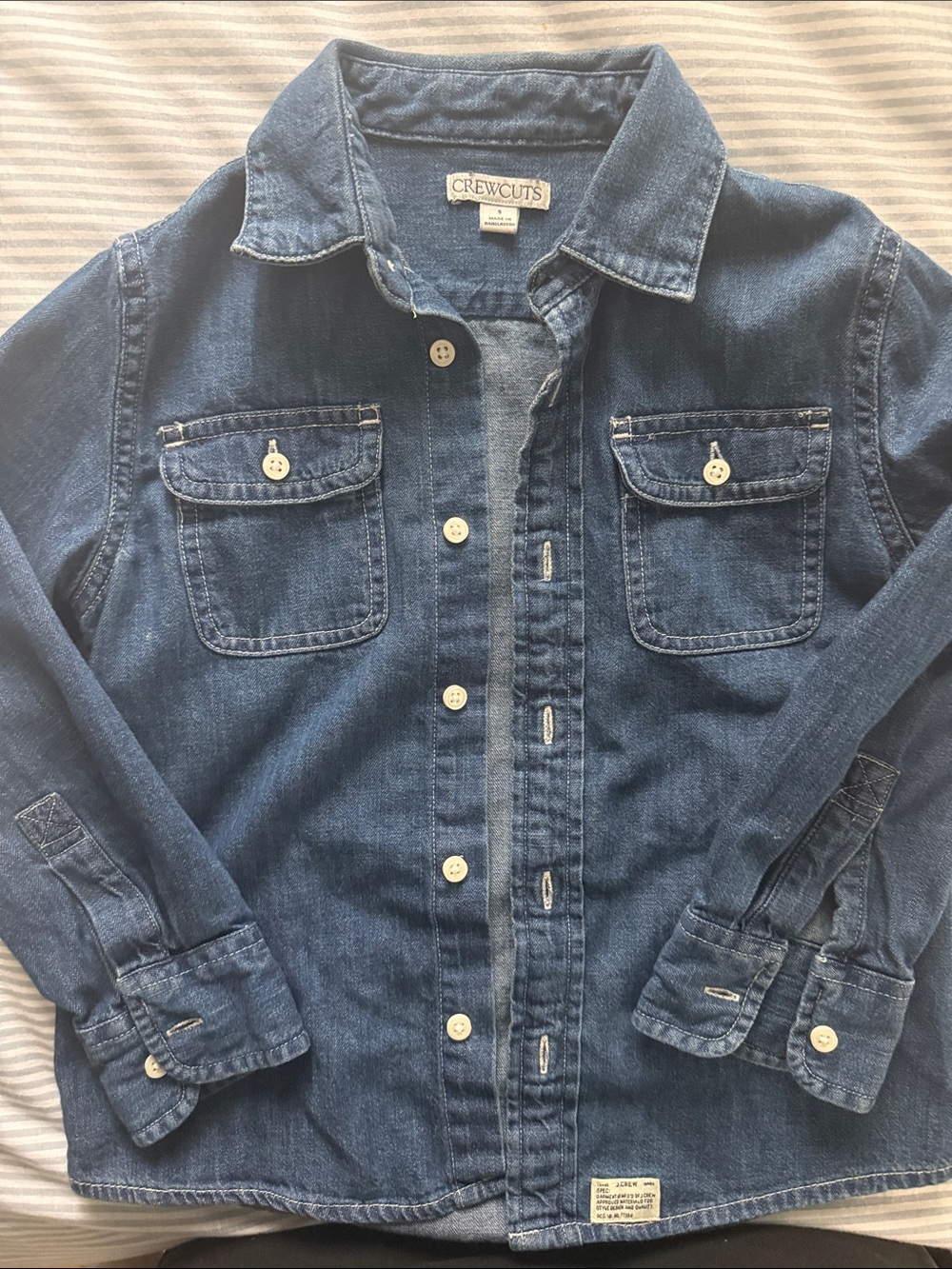 Crewcuts Dark Blue Denim shirt. Size 5